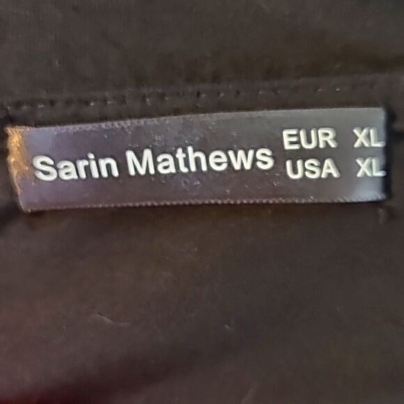 Sarin Mathews Colorblock Top, Black, Red & White, Size XL - Picture 5 of 6